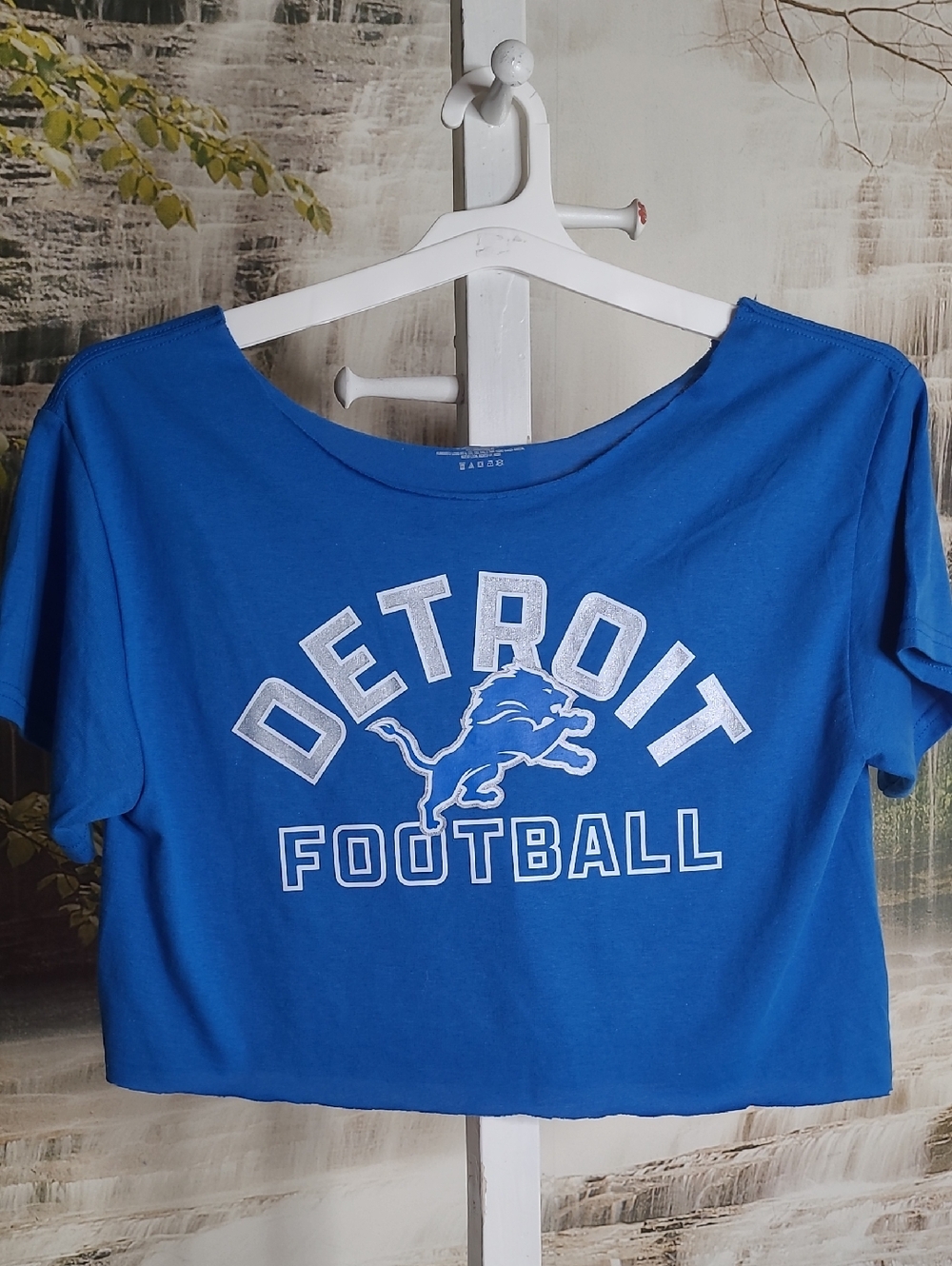 Detroit Lions Football Short Sleeve Cropped Tee
